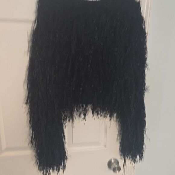 Elegant Black Fuzzy Sweater - Picture 6 of 6